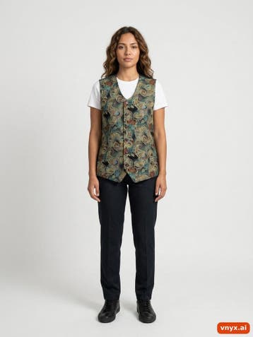 PFAU Leren bodywarmers Dames maat Unknown Teal and Gold, Ophalen of Verzenden, Nieuw