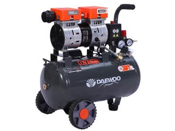 Veiling - Daewoo luchtcompressor olievrij 24L, Nieuw