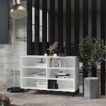 vidaXL Dressoir 103,5x35x70 cm bewerkt hout wit, Huis en Inrichting, Verzenden, Nieuw, Overige houtsoorten, Minder dan 50 cm