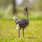 beeld; metalen Struisvogel, Antiek en Kunst, Ophalen of Verzenden