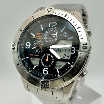 Citizen - Promaster C300 World Time – Vintage Multifunction, Nieuw