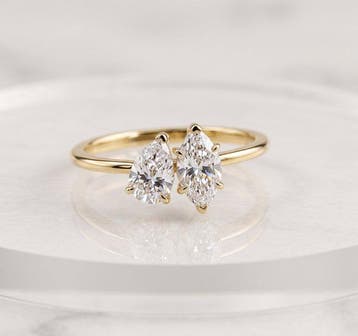 Verlovingsring - 14 karaat Geel goud - 0.94ct. tw. Diamant