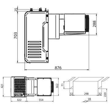 Diamond Hang-Wandunit | 3,3–7,8 m³ | -5°C/+5°C | 230V | 420x, Witgoed en Apparatuur, Koelkasten en IJskasten, Ophalen of Verzenden