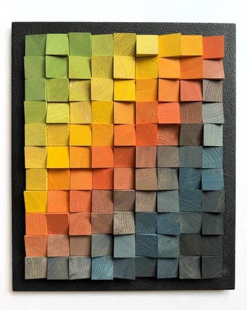 Modern Mozaïek - WoodbyLukas Lukasz Kacprzuk - 2020+ -, Antiek en Kunst