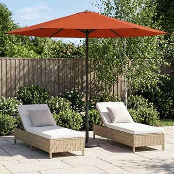 vidaXL Tuinparasol 230 x 230 cm Polyester Rechthoekig, Verzenden, Nieuw, 2 tot 3 meter