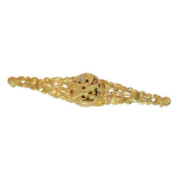 Broche - 18 karaat Geel goud - Diamant - Antiek Victoriaans