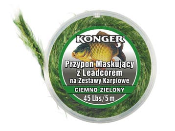 Leadcore Leader Weed Donker 5 m. 45 lb - Karper XL, Verzenden, Nieuw, Overige typen