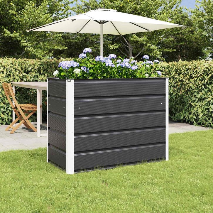 vidaXL Plantenbak Antraciet 100 x 50 x 75 cm Gegalvaniseerd, Tuin en Terras, Bloembakken en Plantenbakken, Minder dan 60 cm, Nieuw