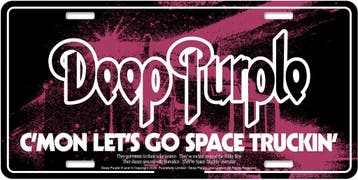 Deep Purple Space Truckin - USA Nummerplaat off merchandise, Ophalen of Verzenden, Nieuw, Poster, Artwork of Schilderij
