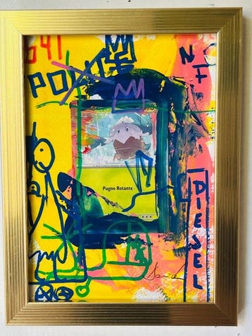 David Harianna (1978) - Esclusiva Opera dArte Pop Art: Gold, Nieuw
