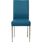 Leren eetkamerstoel Real - Toledo Turquoise (blauw) - Poten, Huis en Inrichting, Stoelen, Ophalen of Verzenden, Nieuw, Leer, Industrieel, Modern