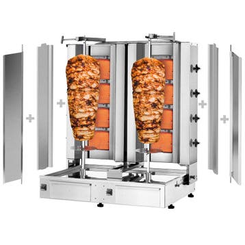 GGM Gastro | Shoarmagrill - max. 120kg - 4+4 branders - |, Verzenden