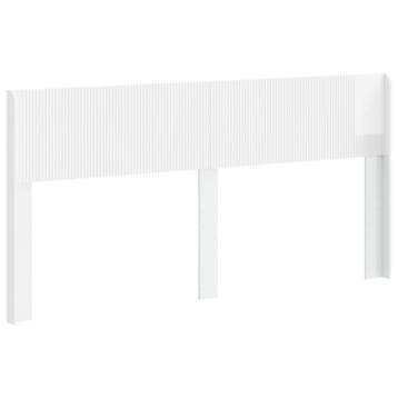 vidaXL Hoofdbord Hoogglans Wit PB, Verzenden, Nieuw, Wit, Hout