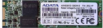 ADATA AXNS381E-128GM-B 128GB M.2 2280 SATA III, Ophalen of Verzenden, Nieuw