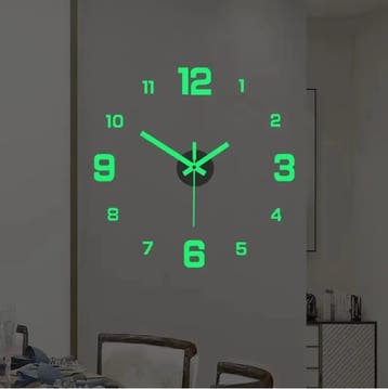 3D DIY Wandklok Frameloos Acryl met Grote Cijfers Modern Dec, Huis en Inrichting, Verzenden, Nieuw