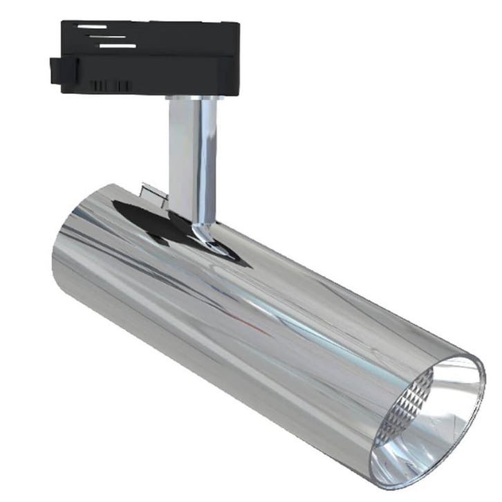 LED Railverlichting - 30W Rond - 3000K - Glans Chroom, Huis en Inrichting, Lampen | Spots, Plafondspot of Wandspot, Nieuw, Ophalen of Verzenden
