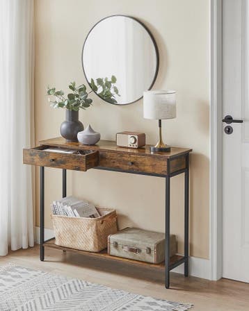 Stijlvolle Console Tafel met 2 Lades - Halmeubel, Bijzettafe, Verzenden, Nieuw