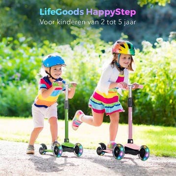 2dekans | LifeGoods – Kinderstep Met 3 LED-Wielen – Geschikt, Fietsen en Brommers, Ophalen of Verzenden, Zo goed als nieuw, LifeGoods