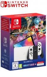 Nintendo Switch OLED Model Wit MK8 Deluxe Bundel Als N & Box, Ophalen of Verzenden, Zo goed als nieuw