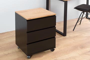 Moderne rolcontainer BIG DEAL 46cm matzwart eiken - 38430, Ophalen of Verzenden, Nieuw in verpakking