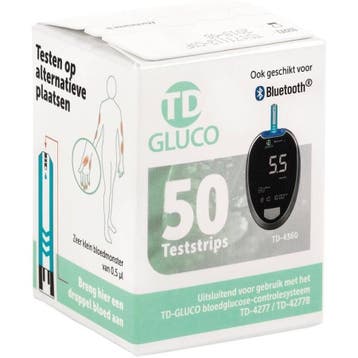 Glucose teststrips HT One TD-Gluco - 50 stuks - bluetooth, Diversen, Verpleegmiddelen, Verzenden, Nieuw
