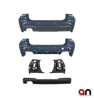 AN Premium achterbumper sportlook met diffusor uitlaat li..., Auto-onderdelen, Verzenden, Nieuw