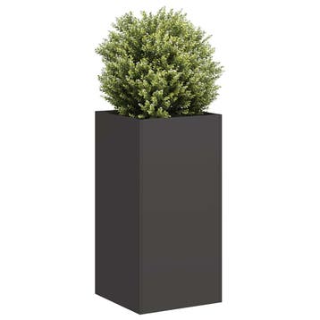vidaXL Plantenbak 40x40x80 cm koudgewalst staal zwart, Tuin en Terras, Verzenden, Nieuw, Metaal