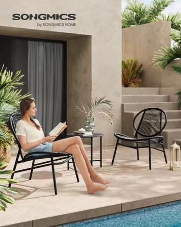 3-delige Polyrattan Balkonset met 2 Stoelen en Tafel, Tuin en Terras, Tuinstoelen, Verzenden, Nieuw