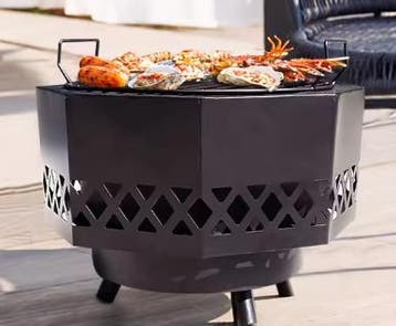 Houtgestookte Vuurplaats met Kookgrill, Dekselen BBQ Functie, Verzenden, Nieuw