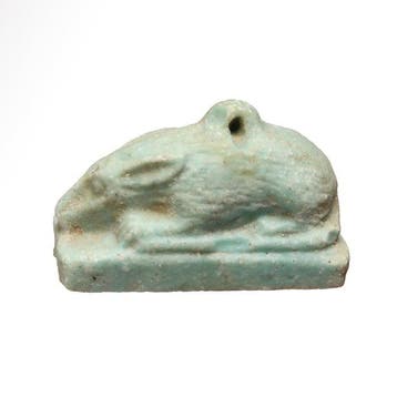 Oud-Egyptisch Faience Amulet van een knaagdier (een