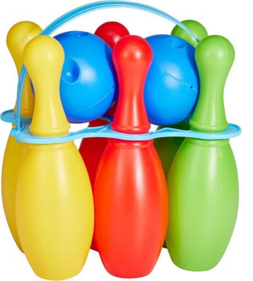 Bowling Kegel set kunststof 8 delig - 6 kegels en 2 ballen, Verzenden, Nieuw