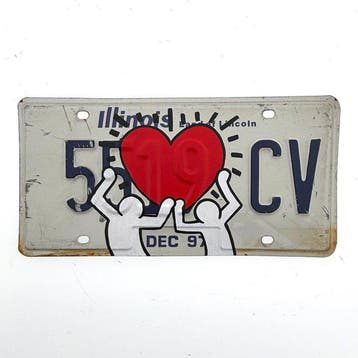 PAAPI (1986) - Love you Two (Keith Haring) x License Plate