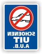 Binnen geen schoenen dragen Spiegelbeeld Raamsticker (sp.102, Verzenden, Nieuw, Overige typen