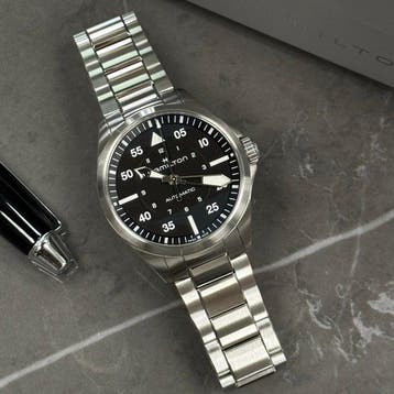 Hamilton - KHAKI AVIATION PILOT AUTO - H76305130 - Heren -, Nieuw