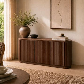 DS4U Toki dressoir 120 cm - walnoot, Ophalen of Verzenden, Nieuw, Bruin