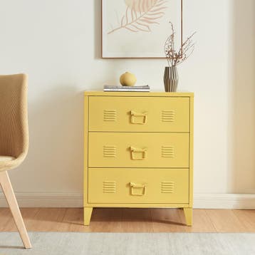 Ladekast Hämeenlinna commode met lades 72x60x40 cm geel [en., Huis en Inrichting, Verzenden, Nieuw