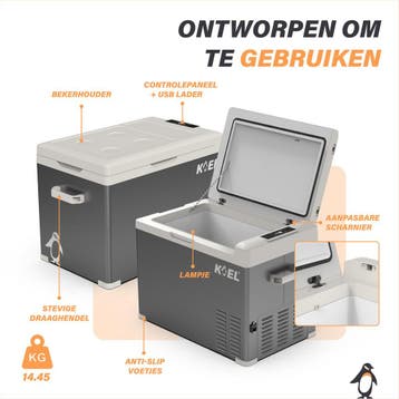 KOEL Crate 40 Compressor Koelbox Elektrisch 12 en 230 Volt, Ophalen of Verzenden, Zo goed als nieuw