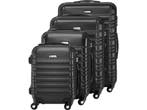 Trolley Reiskofferset Rome - 4-delig - Hardcase - Zwart -, Sieraden, Tassen en Uiterlijk, Koffers, Verzenden, Nieuw