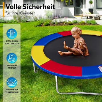 Trampoline rand - Beschermrand - 366 cm - Regenboog - Kiduku, Verzenden, Zo goed als nieuw