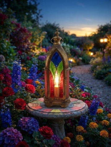 Tafellamp - Chique lantaarn - Glas
