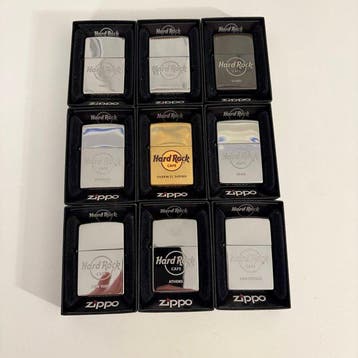 Zippo - Hard Rock Cafè - Zakaansteker - Staal (roestvrij) -, Nieuw