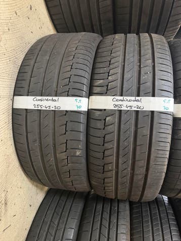 255-45-20 Continental Zomerbanden 5.5mm Montage 255 45 20, Auto-onderdelen, Ophalen, Gebruikt, 255 mm, Band(en)