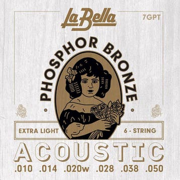 La Bella L-7GPT Phosphor Bronze Akoestische Gitaar Snaren, Ophalen of Verzenden, Nieuw