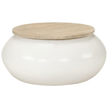 vidaXL Salontafel 51x51x27 cm massief mangohout, 50 tot 100 cm, Verzenden, Nieuw, 50 tot 100 cm