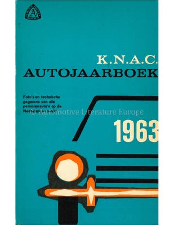 1963 KNAC AUTOJAARBOEK NEDERLANDS, Nieuw, Author