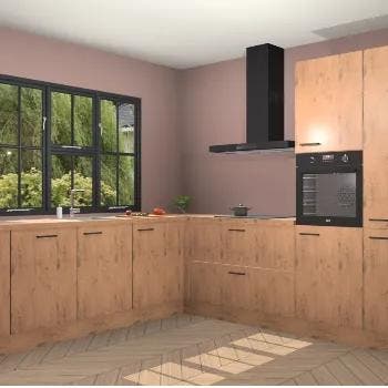 Astoria Eiken keuken Singapore 123023, Huis en Inrichting, Keuken | Complete keukens, Verzenden, Nieuw