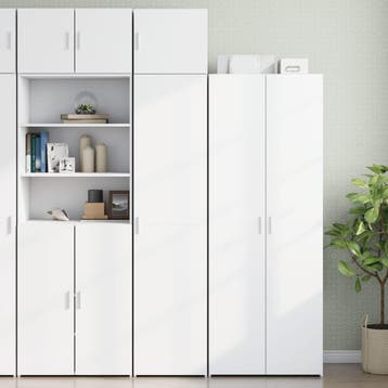 vidaXL Opbergkast smal 45x42,5x225 cm bewerkt hout wit, Minder dan 50 cm, Nieuw, 25 tot 50 cm, Overige houtsoorten