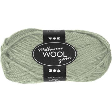 Melbourne wolgaren, L: 92 M, lichtgroen, 50 gr/ 1 bol, Nieuw