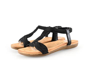 Dolcis Sandalen in maat 38 Zwart, Dolcis, Verzenden, Zwart, Sandalen of Muiltjes