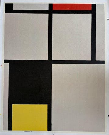 Piet Mondirian (1872 -1944) - Composition en rouge et jaune